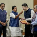 Raghav Chadha, along with fellow Rajya Sabha MPs Ashok Kumar Mittal and Sandeep Pathak in bjp