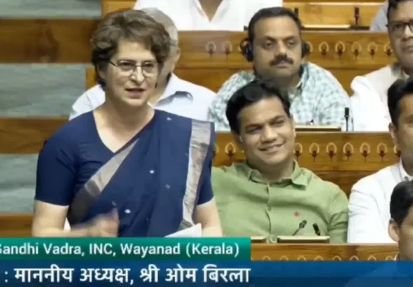 Women’s quota debate Priyanka Gandhi in Lok Sabha