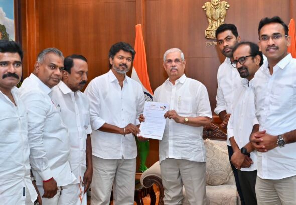 TVK vijay in Lok Bhavan