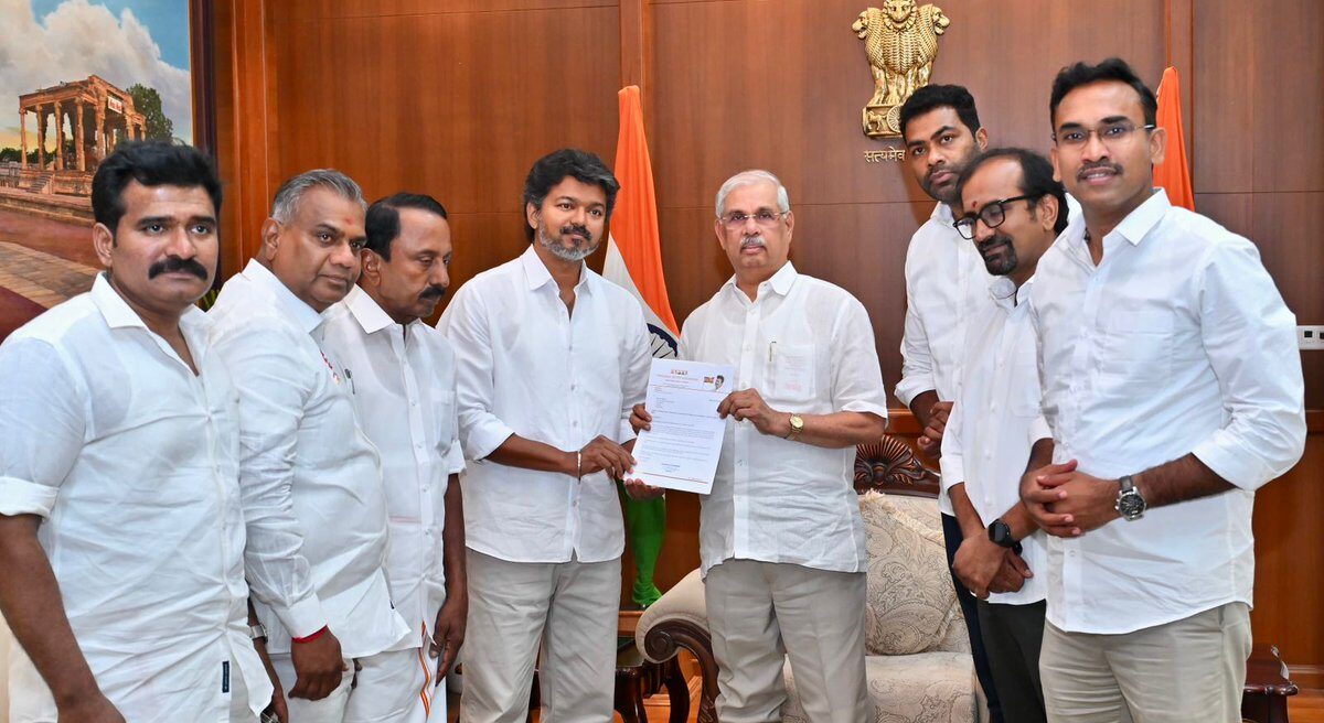 TVK vijay in Lok Bhavan