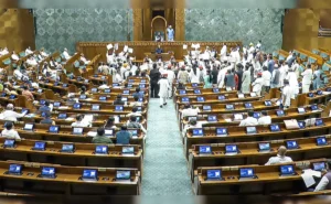 sansad mey hangama
